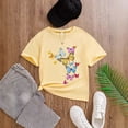 thumbnail image 2 of JTieacloth T-Shirt d'Été pour Filles, Col Rond, Décontracté, Imprimé Coloré, Manches Courtes, Tailles 12-13 Ans, 2 of 6