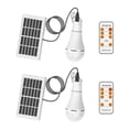 thumbnail image 1 of bombillas de interior al aire libre 2x Bombilla de lámpara Solar Libre Portátil con Energía Solar Cobertizo Luz de Bombilla Led, 1 of 9