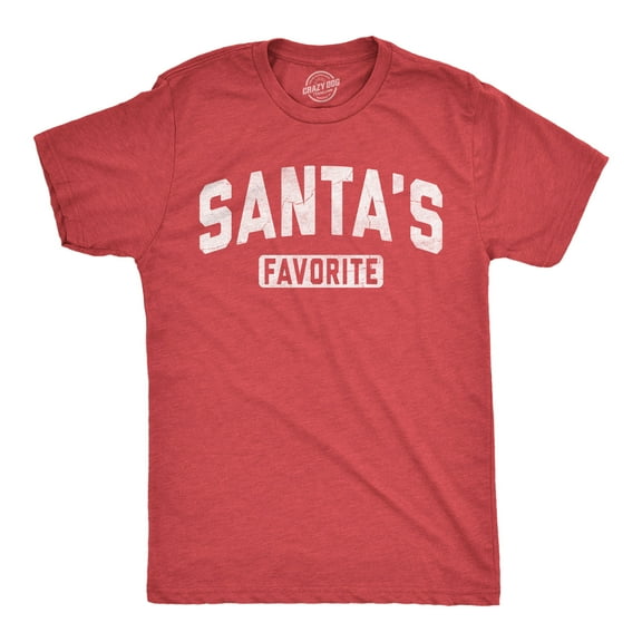 Mens Funny T Shirts Santas Favorite Sarcastic Christmas Graphic Novelty Tee For Men Graphic Tees