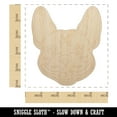 thumbnail image 2 of Frenchie French Bulldog Dog Head Wood Shape Unfinished Piece Cutout Craft DIY Projects - 4.70 Inch Size - 1/4 Inch Thick, 2 of 7
