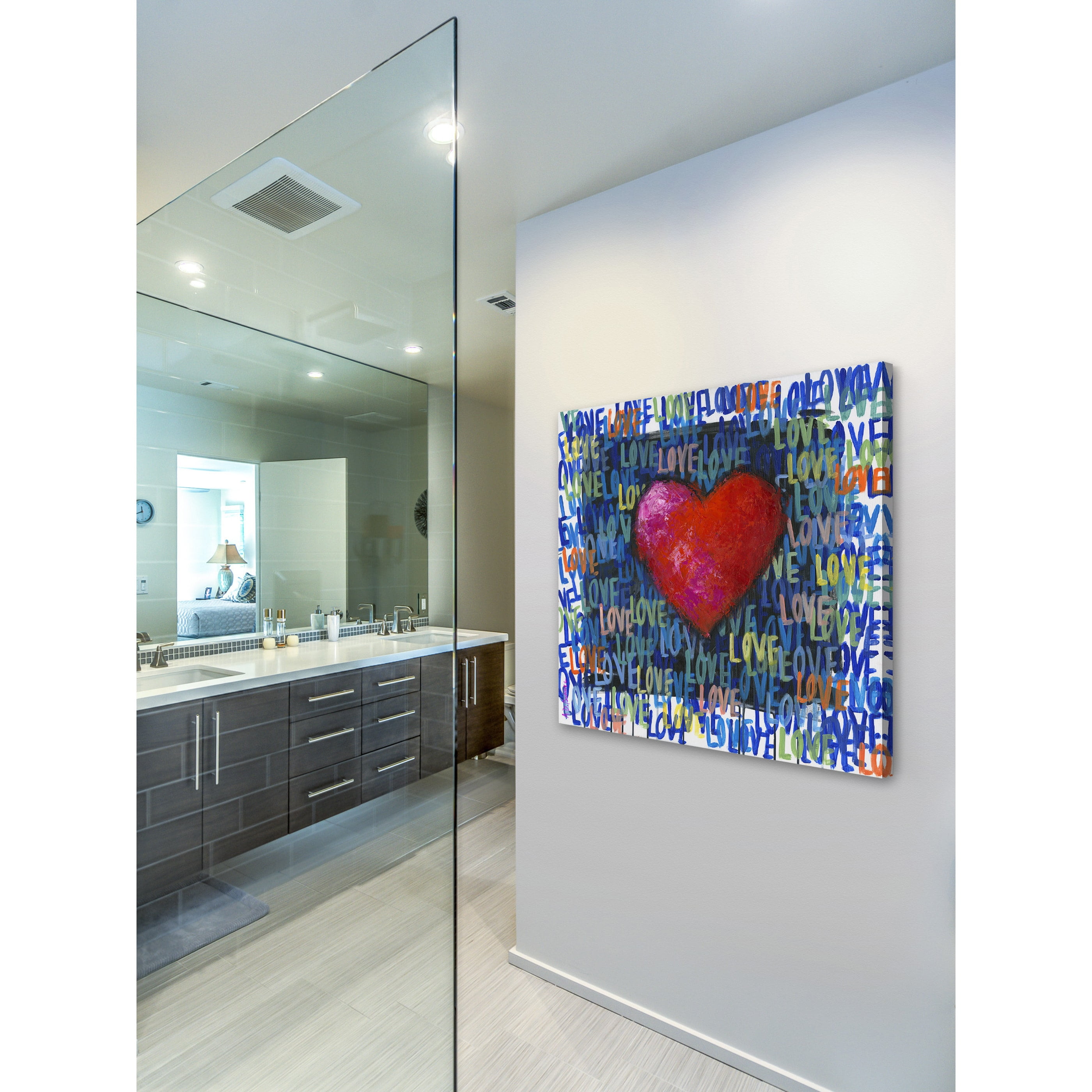 "Blue Love" Painting Print on Wrapped Canvas