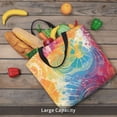 thumbnail image 6 of Single Shoulder Bag Convenience Bag 19.6×15.7×5.9in Light And Weight-Free Main Pocket Large Portable And Single Shoulder Back Lightgrey Tie-Dye Background Vibrant Colors And Swirling, 6 of 7