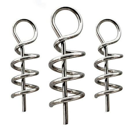 100PCS Fishing Pins/Hook Tool Centering Pins Fixed Latch Needle Spring Crank Twists Lock For Soft Lure/Bait/Worm/Grub Pesca