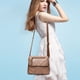 thumbnail image 5 of Bolso bandolera con cremallera para mujer | Monedero de piel sintética para teléfono con correa ancha ajustable | 6 bolsillos con cremallera para cartera, llaves y pasaporte | Para viajes, escuela y, 5 of 6