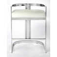 thumbnail image 6 of Butler Specialty Bravo Faux Leather Counter Stool In Silver And White, 6 of 6