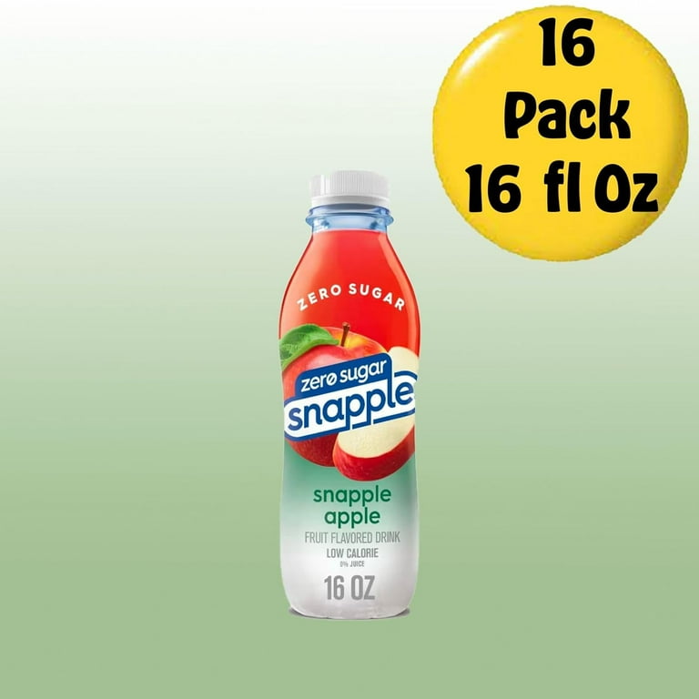 Snapple Zero Sugar Apple All Natural Fruit Juice Drink, 16 fl oz