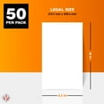 thumbnail image 7 of Superfine Printing Basic Opaque Paper Matt Silk Card Stock, White, 8.5" x 14", 50 Count, 7 of 7