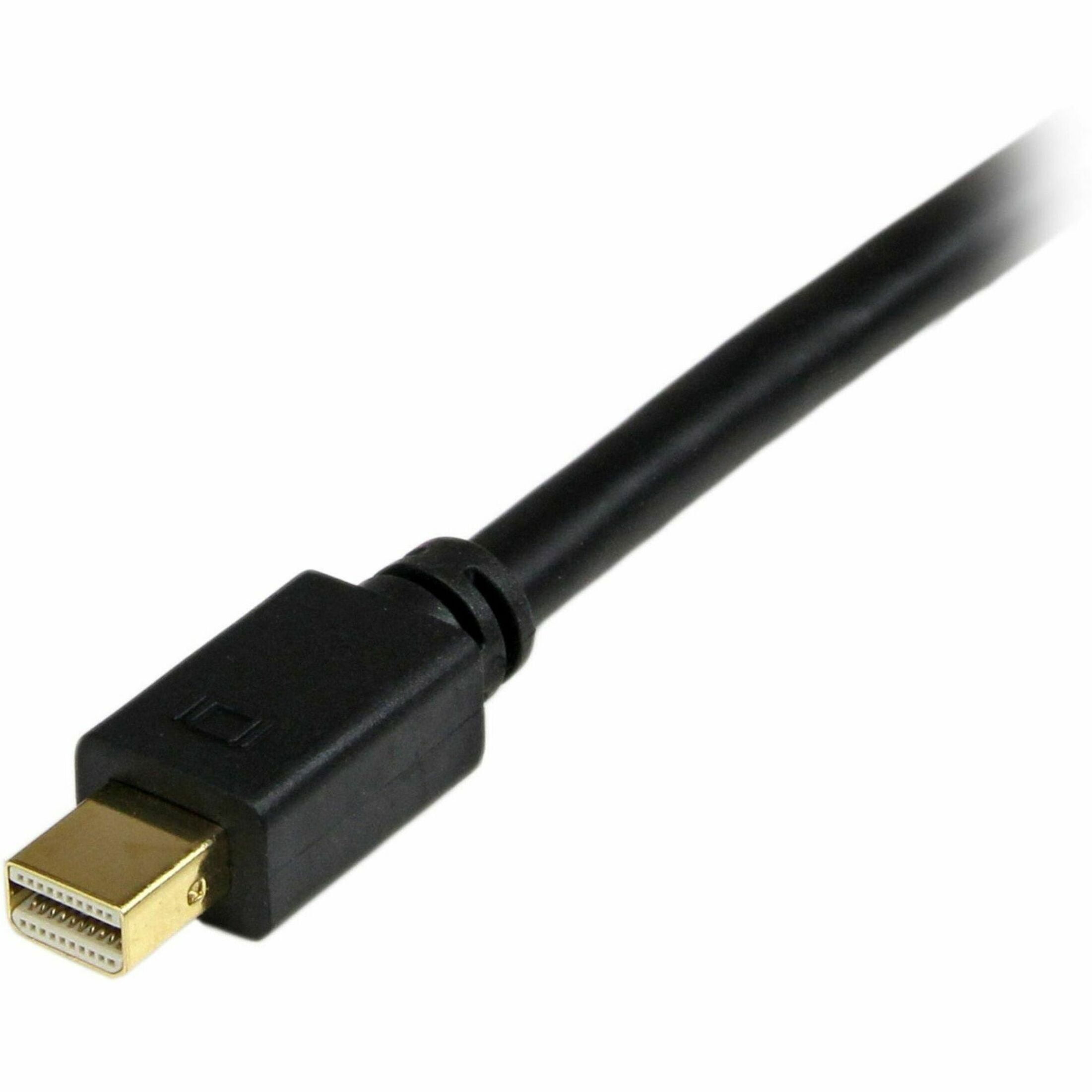StarTech 6ft Mini DisplayPort to DVI Adapter Converter Cable - Black