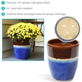 thumbnail image 4 of Sunnydaze Captivating Vista 14" x 14" x 16.5" Round Beachcomber Ceramic Outdoor Planter, 4 of 9