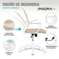 thumbnail image 2 of Silla De Oficina Ergonómica Giratoria Silla De Escritorio Beige Magma Life CHAOF3BE, 2 of 12