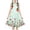 Green A, variant on 4-14 Years Girls Summer Dresses Floral Rainbow Casual Dress Shirt Short Sleeve Sleeveless Dress for Kids Green 9-10 Years