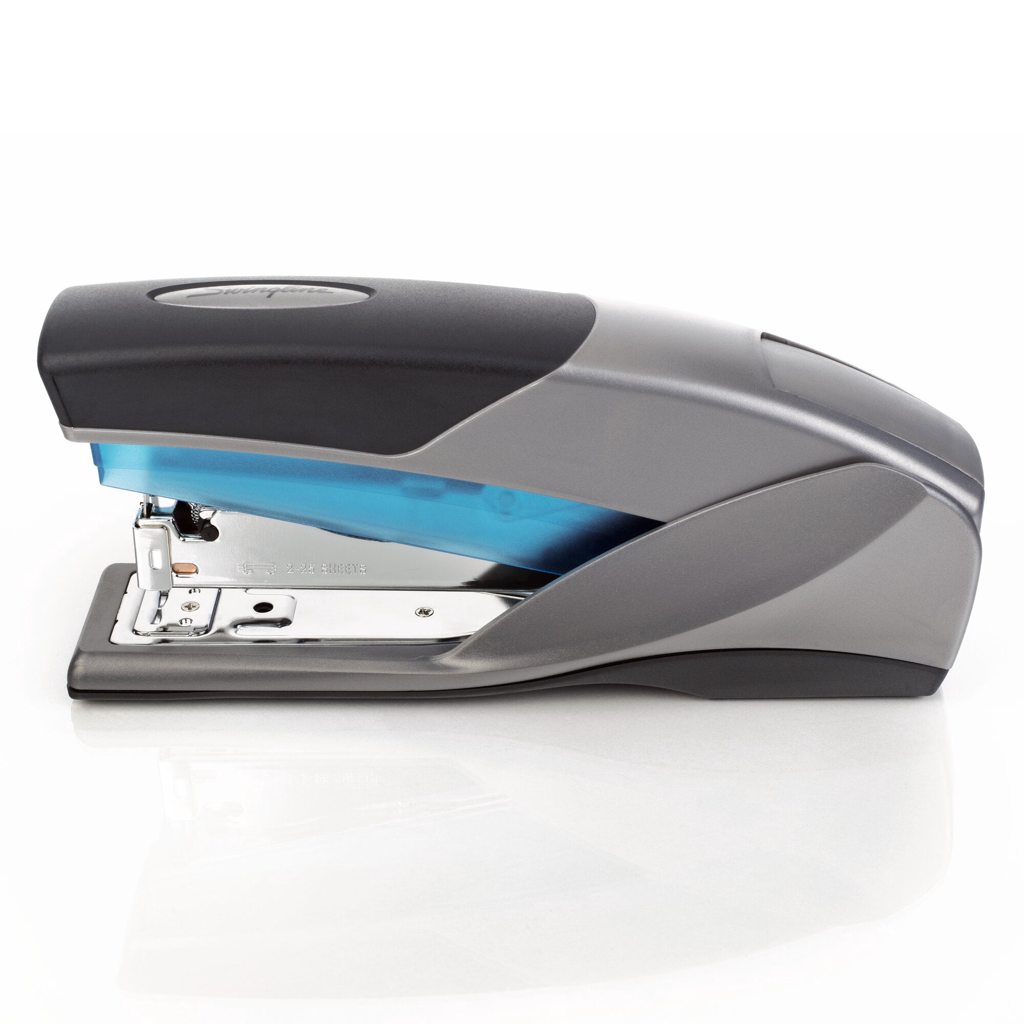 Swingline Optima 25 Reduced Effort Stapler, 25 Sheets, Blue/Gray