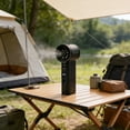 thumbnail image 2 of Handheld Misting Spray Fan 5.51x2.13 Inches 4000mAh Rechargeable 5 Wind Speeds Portable Cooler with Type-C Charging for Travel Office Outdoor(Black), 2 of 7