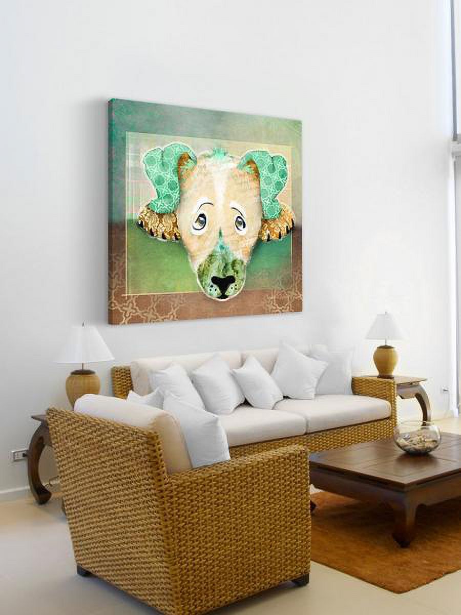 "Sad Dog II" Painting Print on Wrapped Canvas
