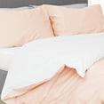 thumbnail image 3 of SGI Bedding 3 Piece Reversible Cotton Duvet Cover Peach Solid 600TC Oversized King, 3 of 8