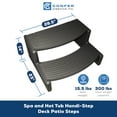 thumbnail image 2 of Confer Plastics Escaliers de Spa Handi-Step pour Spas Droits/courbés, Charbon, 2 of 8