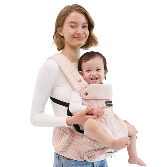 Momcozy Baby Carrier with Hip Seat, 2-in-1 Detachable Infant Hip Seat Carrier for Toddlers up to 44lbs. Fits Waist Sizes up to 47 Inches for Mom & Dad