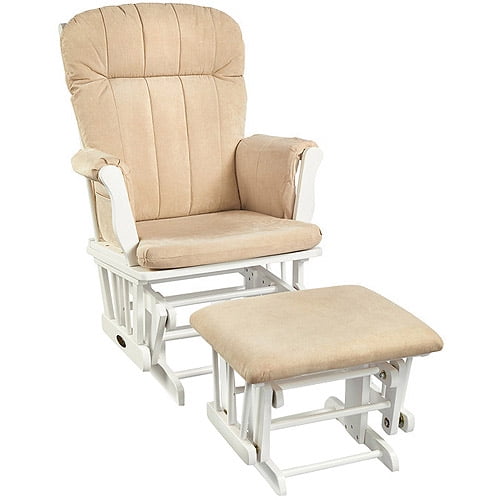 Graco Avalon Glider Rocker with Ottoman, Classic White