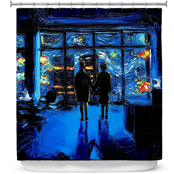 Shower Curtains 70" x 73" from DiaNoche Designs by Aja Ann - Van Gogh The World Burn