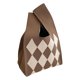 thumbnail image 4 of Bolso de mano de punto para mujer, elegante y ligero, de gran capacidad, para compras caqui, 4 of 9