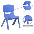 thumbnail image 6 of Flash Furniture Whitney 10 Pack Blue Plastic Stackable School Chair with 12'' Seat HeightNative AmericanNative, 6 of 9