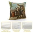 thumbnail image 4 of Orinice Horse and Carriage Graphic Decorative Cotton Linen Throw Pillow Cover for Home Couch Sofa, 1PC 18x18in, 4 of 5