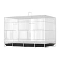 thumbnail image 2 of Jaula de para pájaros, soporte de madera para percha, ahorra espacio, fácil de limpiar, jaula para pájaros y dispensador de agua para agapornis blanco 51x39x345cm, 2 of 10