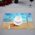 thumbnail image 2 of MKHERT Summer Starfish On Tropical Beach Sunset Placemats Table Mats for Dining Room Kitchen Table Decoration 12x18 inch,Set of 6, 2 of 4