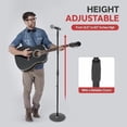 thumbnail image 6 of PylePro Universal Compact Base Microphone Stand with Adjustable & Pivotable Gooseneck - 60" Height - Glossy Black - Metal, Plastic - Black, 6 of 9