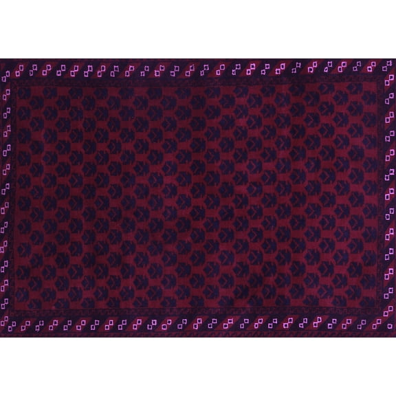 Ahgly Company Indoor Rectangle Southwestern Purple Country Area Rugs, 5' x 7'