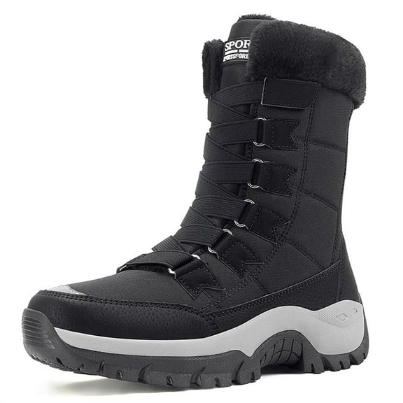 YOURDIARY Women's Winter Snow Boots Mid-Calf Booties Waterproof Warm Faux Fur Lined