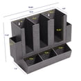 thumbnail image 4 of FixtureDisplays Tasse, Organisateur de Condiments avec Couvercle, 8 Compartiments - Noir 19708, 4 of 4