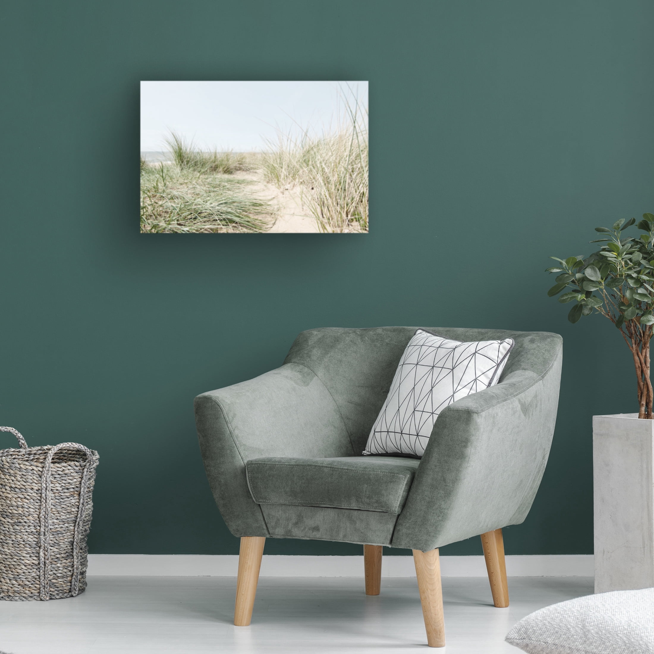 Canvas Wall Art - Tom Quartermaine 'Dunes Path to the Sea' Wall Art for Living Room, Bedroom, or Office Décor by Trademark Fine Art - 32 x 22 Inches