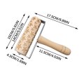 thumbnail image 3 of E Wooden Christmas Embossed Pattern Rolling Pin Engraved Pizza Baking Rolling Pin Christmas Baking Nonstick Christmas Pattern Wood Material Flower Design, 3 of 3