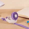 thumbnail image 7 of Personal Fan with Wrist Strap, Cute Cat Shaped Wrist Fan, USB Rechargeable Wearable Watch Fan, 3 Speed Adjustable Portable Mini Fan with Foldable Head for Outdoor Travel and Daily Use, Purple, 7 of 7
