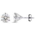 thumbnail image 3 of 1 4/5 ct.t.w 6.5MM Round Cut Lab Created Moissanite Diamond Solitaire Stud Earrings In 14K Solid White Gold Jewelry For Women (G-H Color, VVS1 Clarity, 1.80 Cttw), 3 of 7