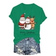 thumbnail image 7 of larppty Women's Christmas Fresh Graphic Seasonal Fall Family Tee (Green, 3XL), 7 of 7