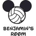 thumbnail image 1 of Volleyball Design Customized Wall Art Vinyl Decal - Custom Vinyl Wall Art - Personalized Name - Baby Girls Boys Kids Bedroom Decal Room Wall Art Stickers Decoration Size (30x27 inch), 1 of 1