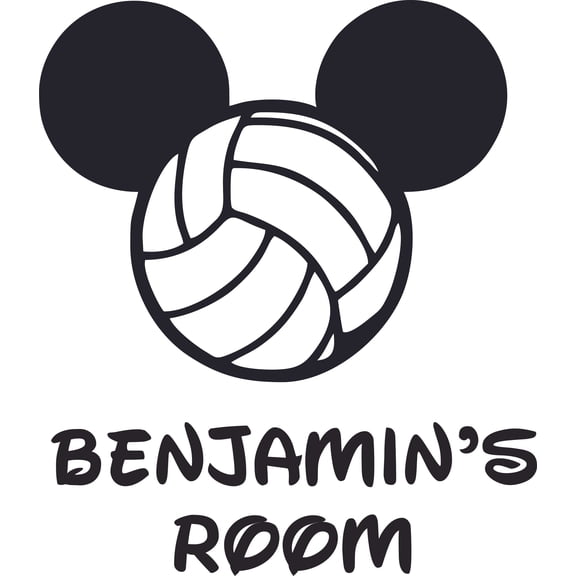 Volleyball Design Customized Wall Art Vinyl Decal - Custom Vinyl Wall Art - Personalized Name - Baby Girls Boys Kids Bedroom Decal Room Wall Art Stickers Decoration Size (30x27 inch)