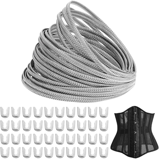Varillas de corsé en espiral de acero inoxidable de 11 yardas, varillas de acero, varillas flexibles, cinta para corsé.