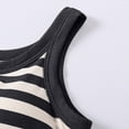 thumbnail image 5 of Summer Women Tank Tops Crew Neck Sleeveless Striped Basic Pullover Blouse Camisole With Built In Bras Casual Slim Loungewear Going Out Tops For Women, 5 of 5