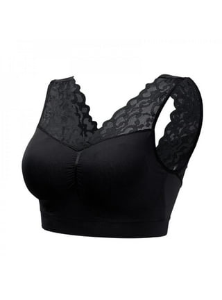 Women's Front Closure Bra Lace Push Up Non Padded Wirefree