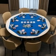 thumbnail image 2 of Costway 48" Poker Table Top - 8 Player Foldable Texas Holdem Poker Table Topper Blue, 2 of 10