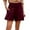 Z12-Wine, variant on CHENge Women's Shorts 8" Inseam Casual Cotton Summer Shorts for Women Comfort Stretch Fit Walking Lounge