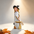 thumbnail image 3 of Halloween Resin Witch Figurine Tabletop Decoration with Holding Broom with Engraved Sign,for Indoor Counter Mantel Home Party Holiday Decor, 3 of 10
