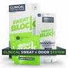 SweatBlock Excessive Sweat and Odor Bundle [Max Strength Antiperspirant Sweat Wipes and Everyday Antiperspirant Deodorant] Odor Protection and Hyperhidrosis Treatment (Bundle Deal)