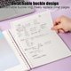 thumbnail image 4 of Cuaderno B5 | Libreta de hojas sueltas | Páginas extraíbles plegables 360 grados para tomar notas | Papel grueso con páginas rayadas | Portátil para estudiantes, oficina, escuela y uso doméstico, 4 of 6