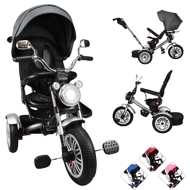Carriola tipo Triciclo para Niños JOYKOO Reclinable Giratorio 360