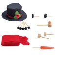 thumbnail image 1 of Snowman Kit Toy Wide Variety Snowman Dress Up Set Exquisite Workmanship Snowman Decorating Accessory Bright Color for Christmas Decor Outdoor, 1 of 10