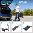 thumbnail image 5 of 330 LBS Capacity Heavy Duty Dolly Cart, 2-in-1 Convertible Foldable Hand Truck with Silent Wheels, Adjustable Handle for Home and Commercial Use, 5 of 12